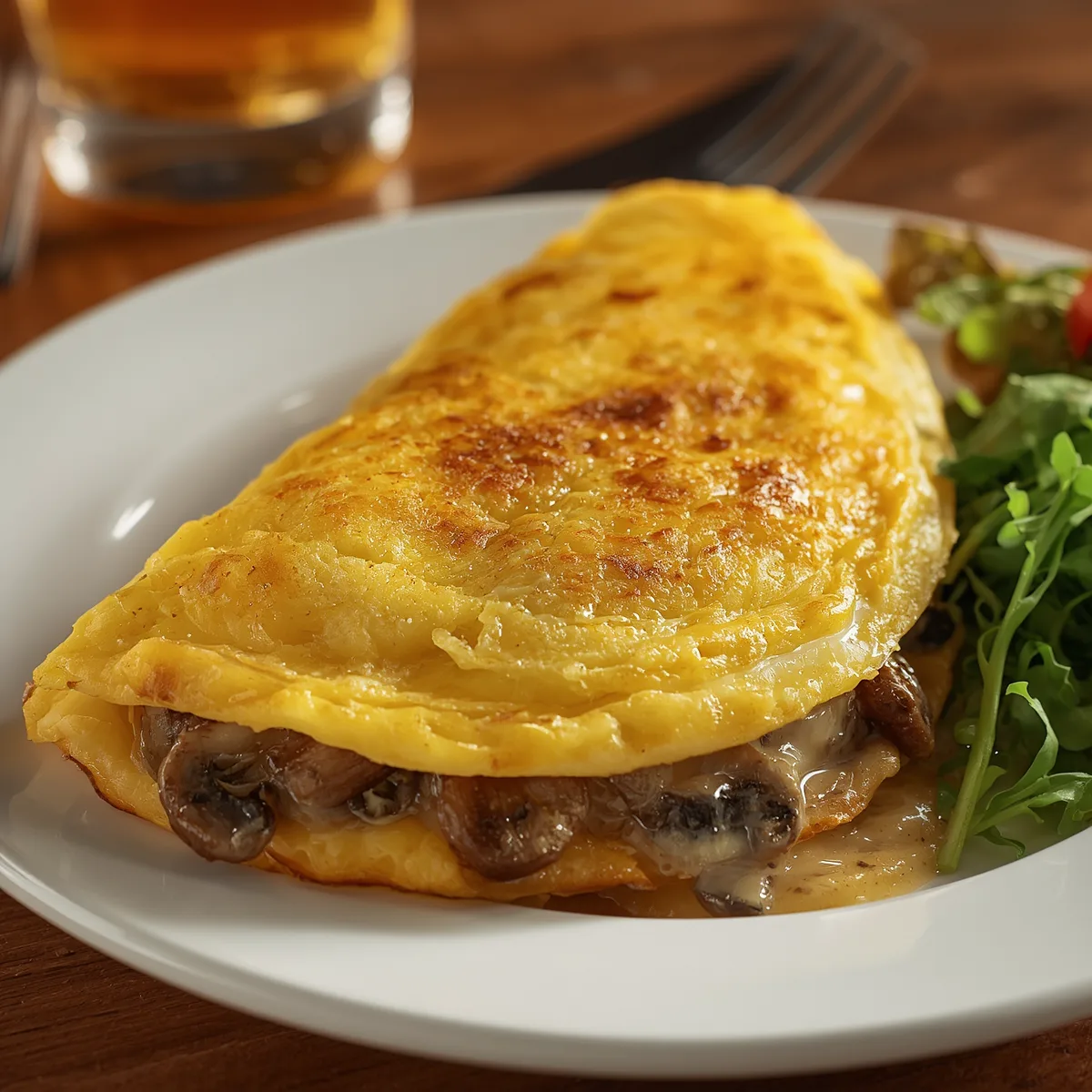 Omelette Served with salad